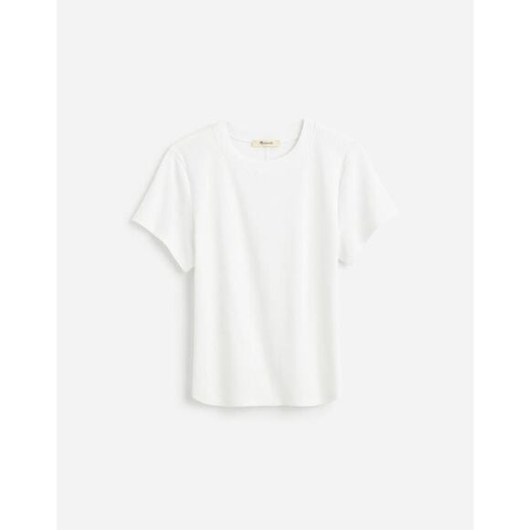 Madewell NWT (Re)generative Cotton Ribbed Crewneck Tee - MSRP $42 - Picture 3 of 3